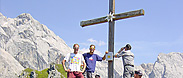 Gipfelsieg nach Besteigung des Grandlspitz über den Klettersteig.